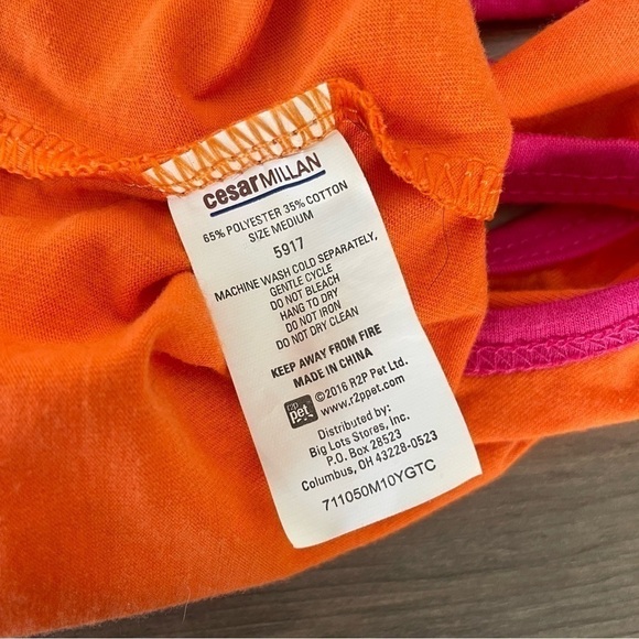 CESAR Millan Orange & Pink Born Sassy Graphic Dog Tank Top - Picture 3 of 3